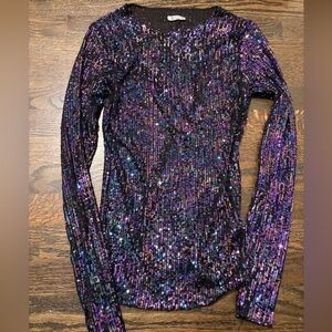 Free People Shimmering Sequin Top